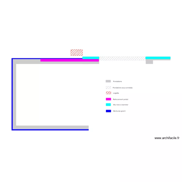 ParkingPortailFondationsMursBordures. Plan de ParkingPortailFondationsMursBordures. Plan de