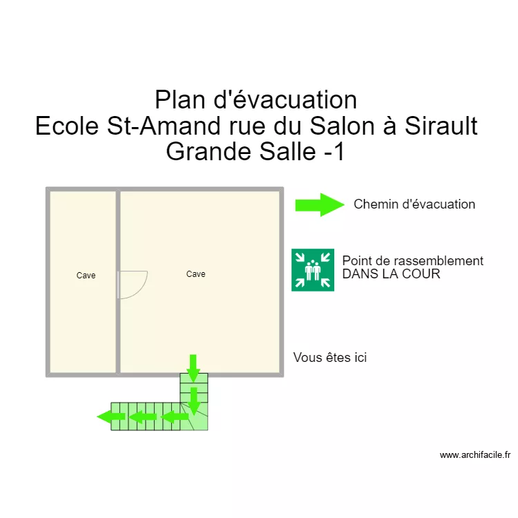 St Amand Grande Salle -1. Plan de 