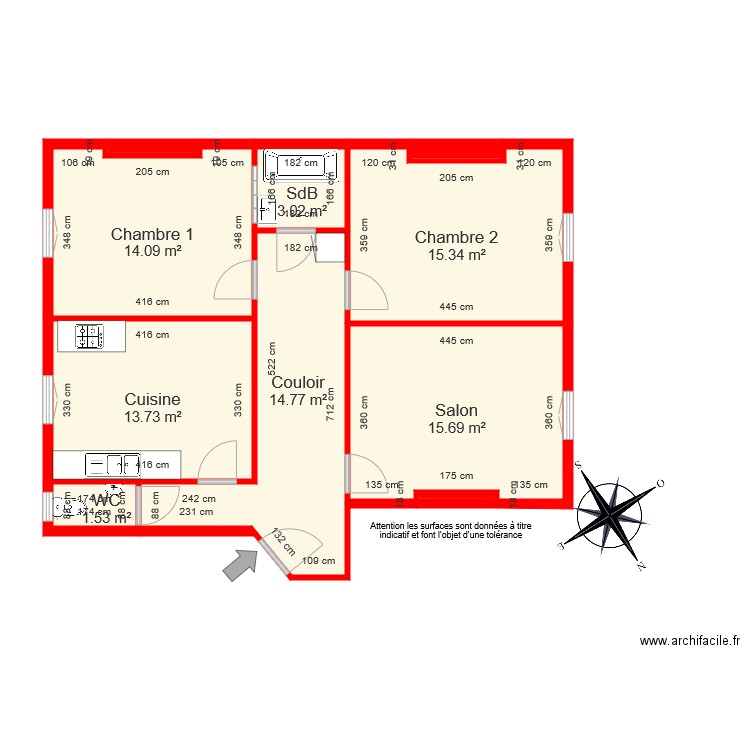 BI 5871 côté. Plan de 0 pièce et 0 m2