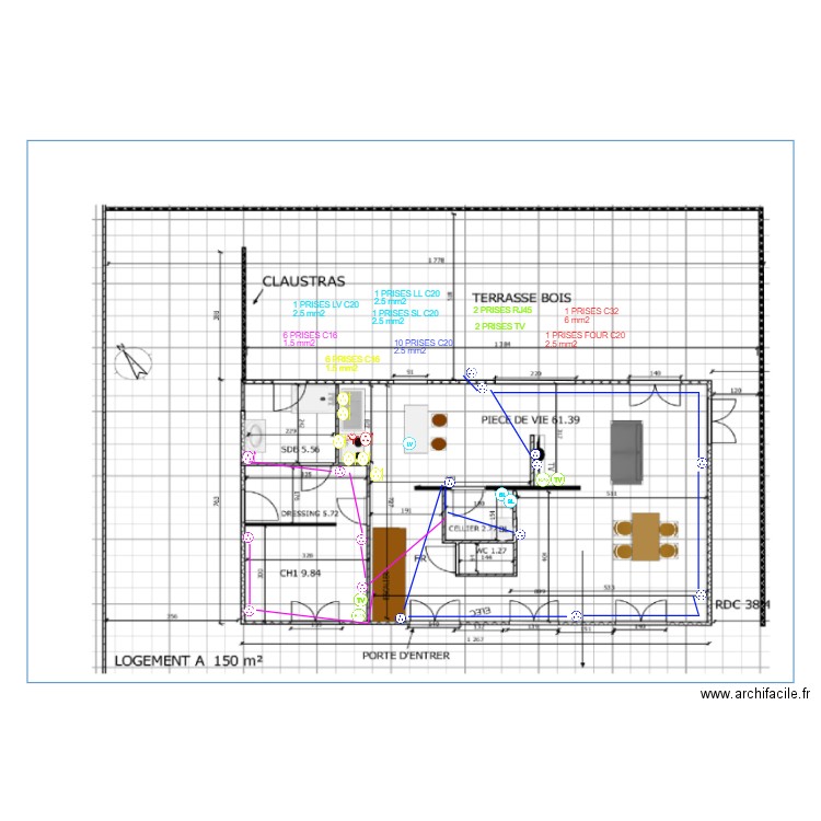 PLAN PRISE RC. Plan de 0 pièce et 0 m2