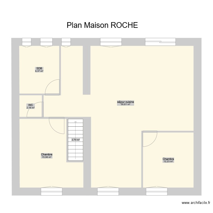 ROCHE  Leigneux. Plan de 0 pièce et 0 m2