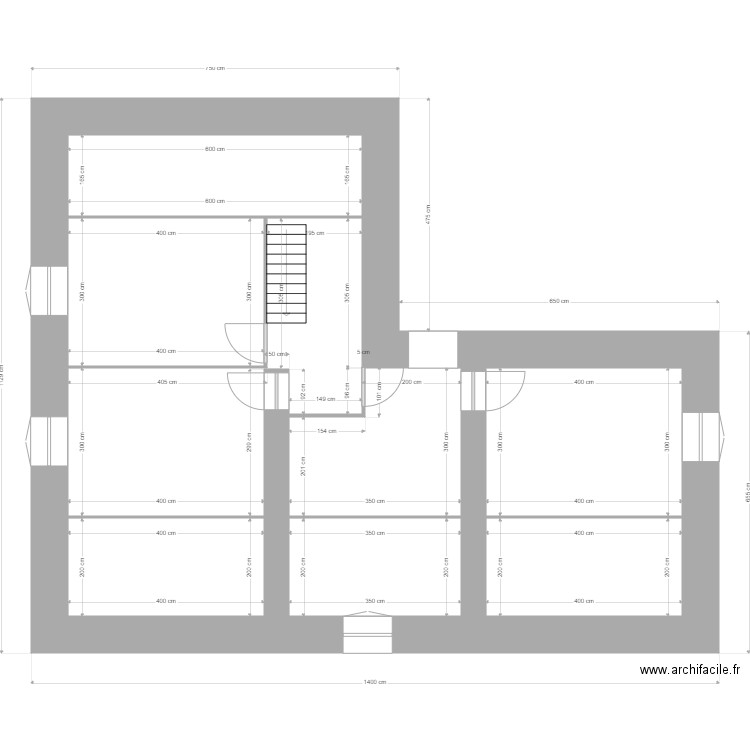 BERGERIE ETAGE PC 13. Plan de 7 pièces et 85 m2