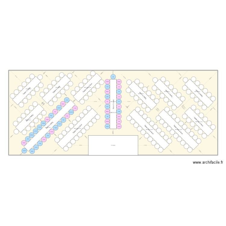 Plan de table. Plan de 0 pièce et 0 m2