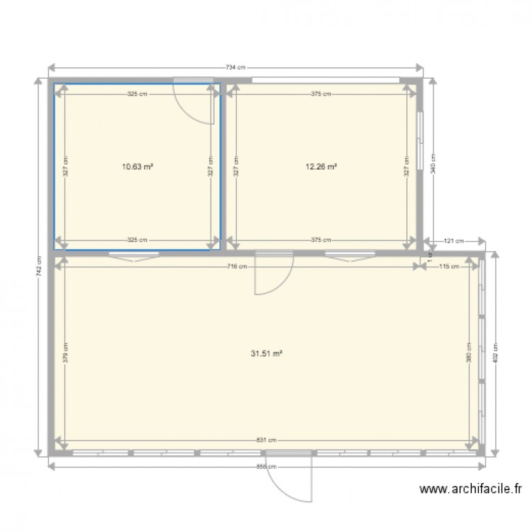 F4 avant avec terrase a modifier en F3. Plan de 0 pièce et 0 m2