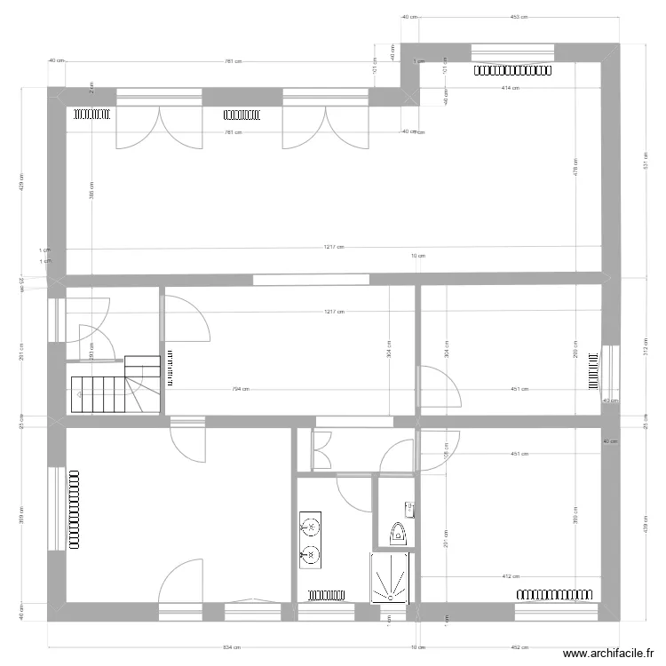 Plan maison Deckert Marbach. Plan de 