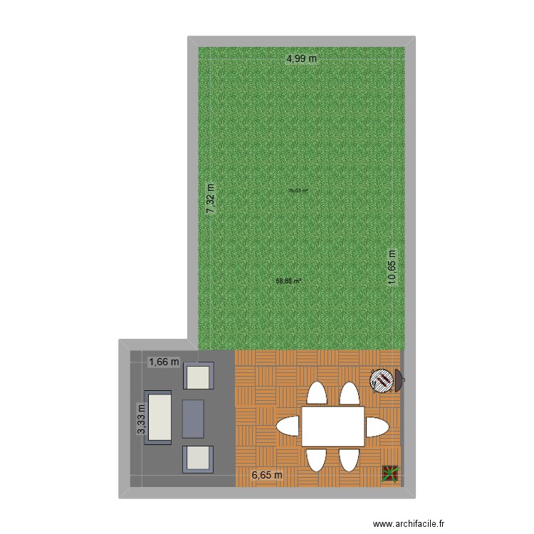 maison abc archi. Plan de 1 pièce et 59 m2