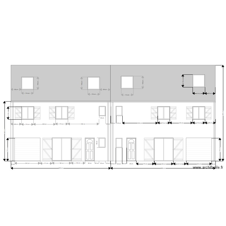 NOUVEAU PLAN FACADE FERTE. Plan de 0 pièce et 0 m2