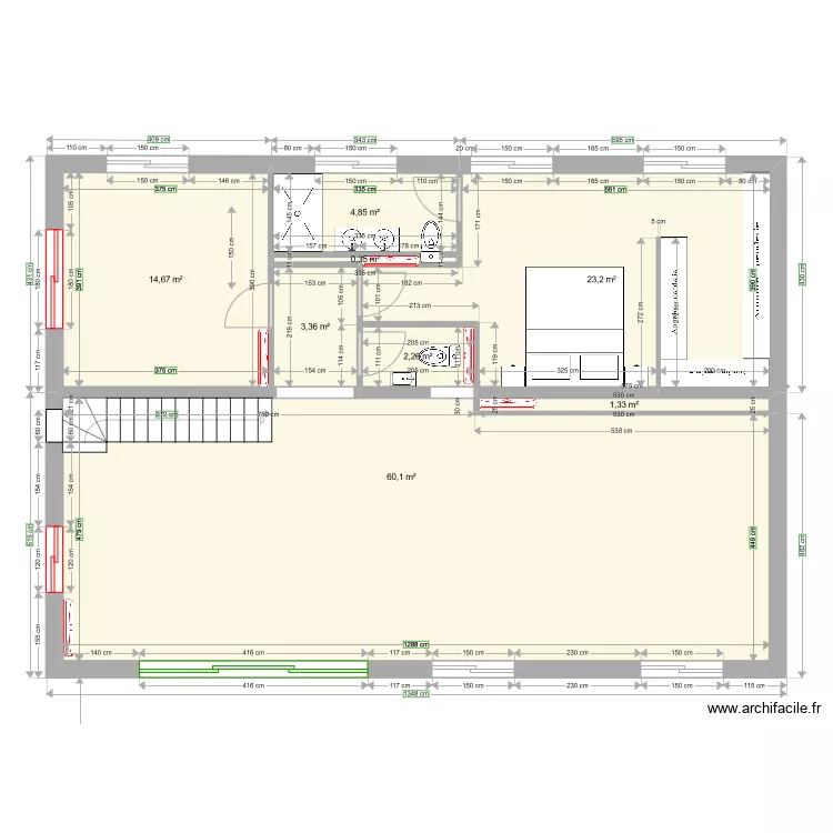 rdc maison lindar version clim. Plan de rdc maison lindar version clim. Plan de