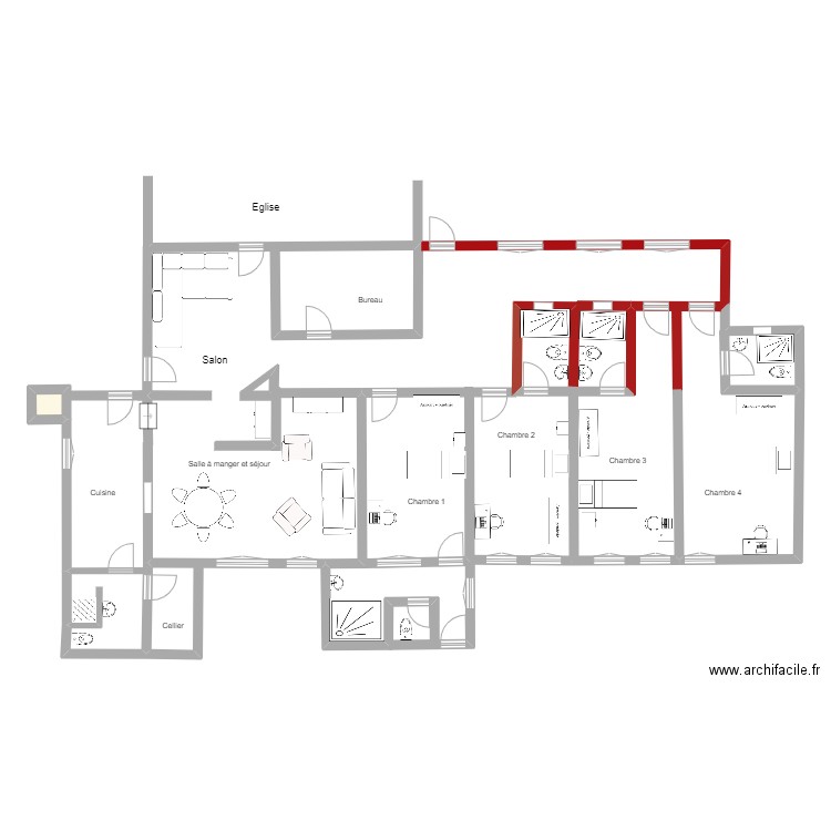 Plan Projet 2 Ouarzazate. Plan de 1 pièce et 1 m2