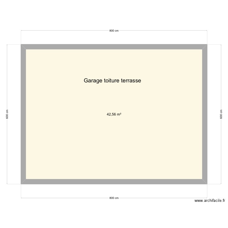 Garage st martial . Plan de 1 pièce et 43 m2