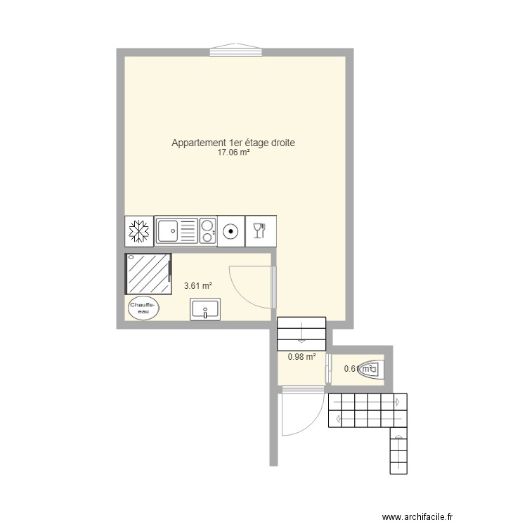Appartement 1er étage droite. Plan de 0 pièce et 0 m2