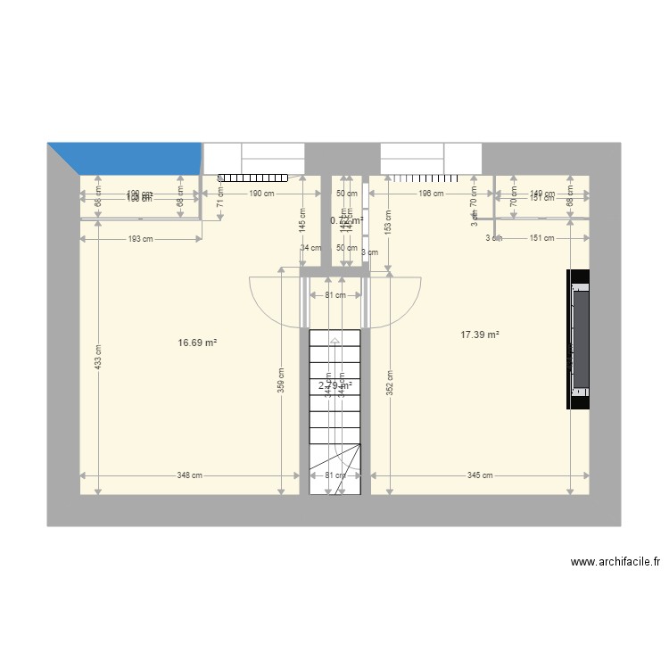 chambre coté maison principale. Plan de 0 pièce et 0 m2