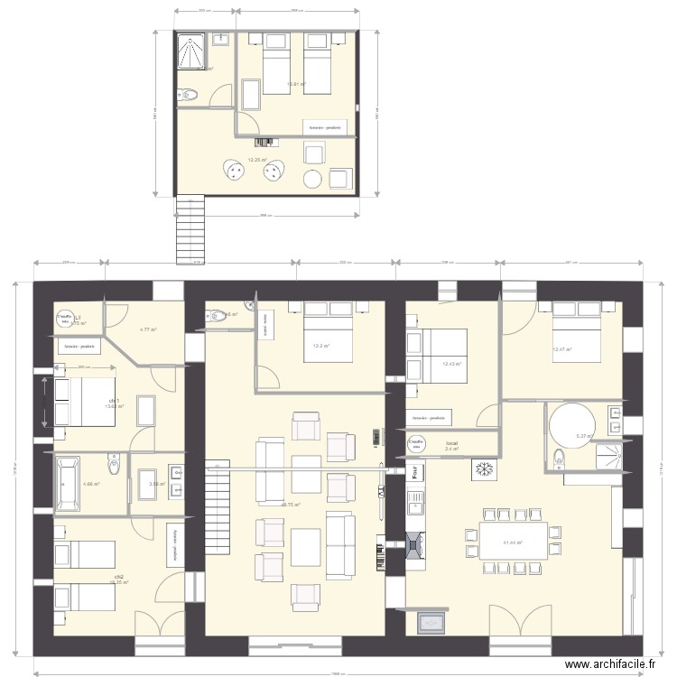 gite 14 02 2019 k. Plan de 0 pièce et 0 m2