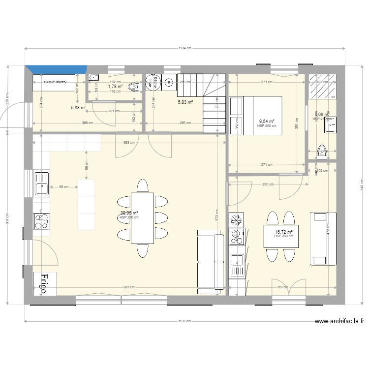 saumane 84 v13.51Etag. Plan de 17 pièces et 162 m2