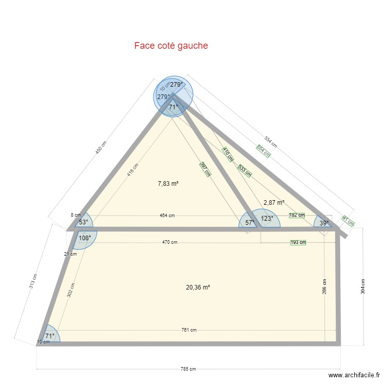 Plan Wissembourg bois face. Plan de 3 pièces et 31 m2