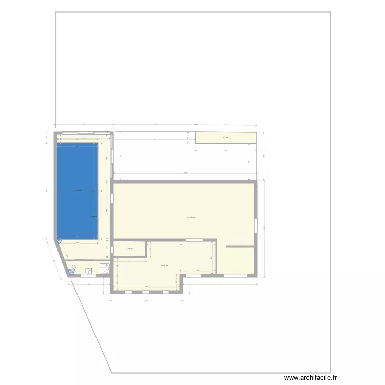 extension coin. Plan de 