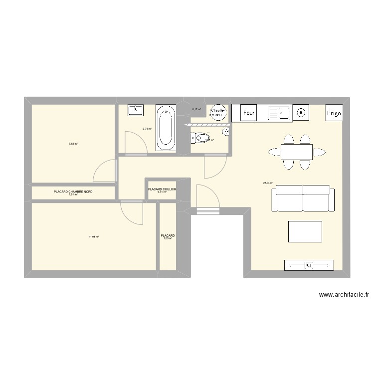 APT T3. Plan de 0 pièce et 0 m2