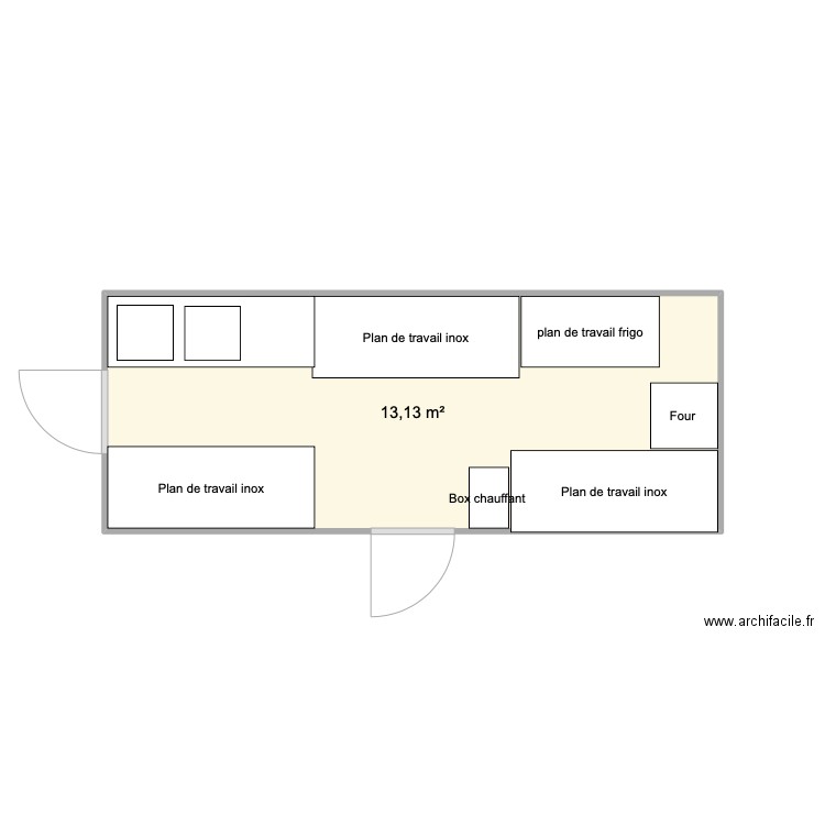 Plan venoge conteneur artiste . Plan de 1 pièce et 13 m2