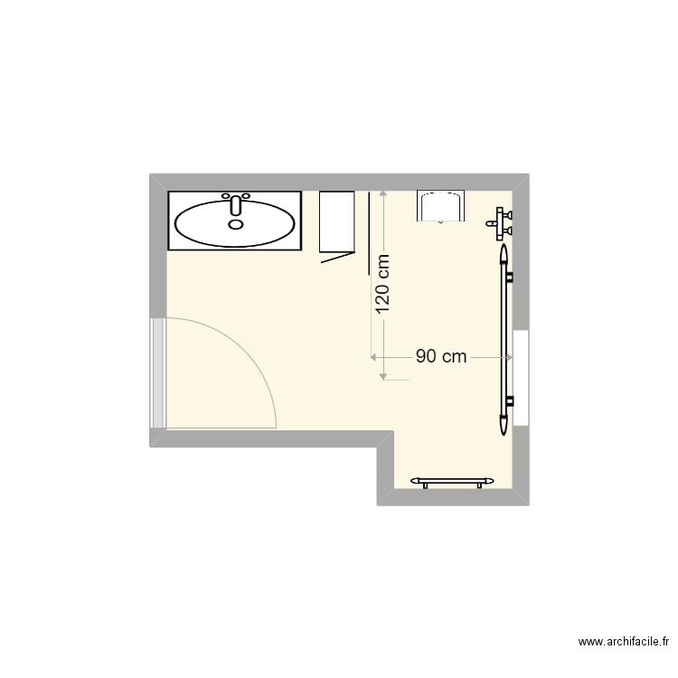 LORRIETTE SDB projet. Plan de 0 pièce et 0 m2