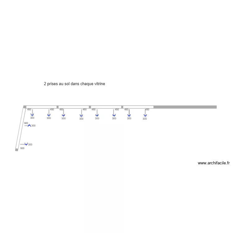 PRISES VITRINES CHATELINEAU. Plan de 