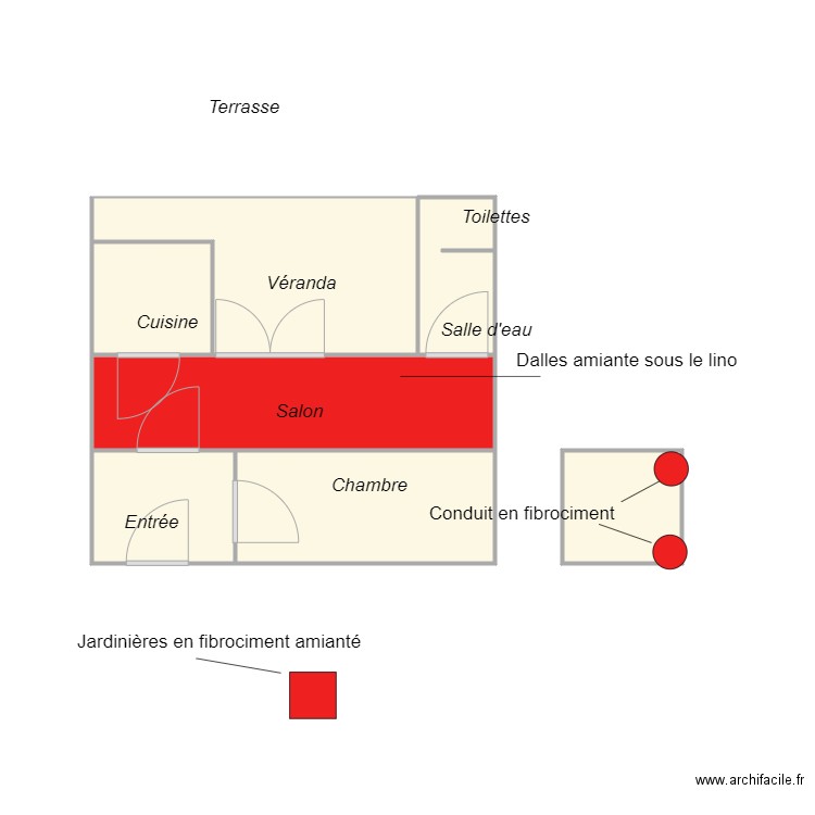 Croquis MOUFLARD Amiante. Plan de 0 pièce et 0 m2