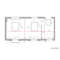 Salon et entr&eacute;e sh&eacute;ma &eacute;lectrique