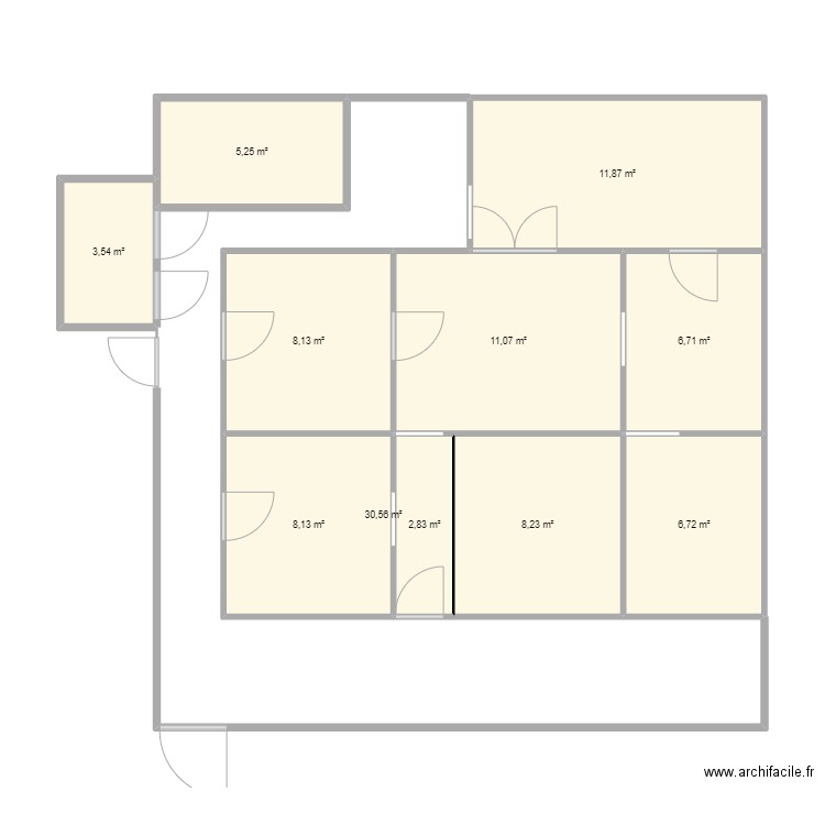 maison familiale avant travaux 11. Plan de 11 pièces et 103 m2