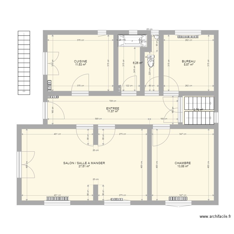 Maison Chambéry 1er étage. Plan de 0 pièce et 0 m2