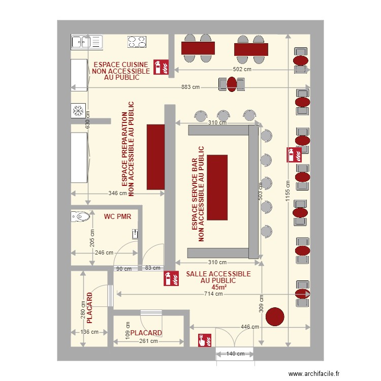 RESTO SERIGNAN PROVISOIRE. Plan de 0 pièce et 0 m2