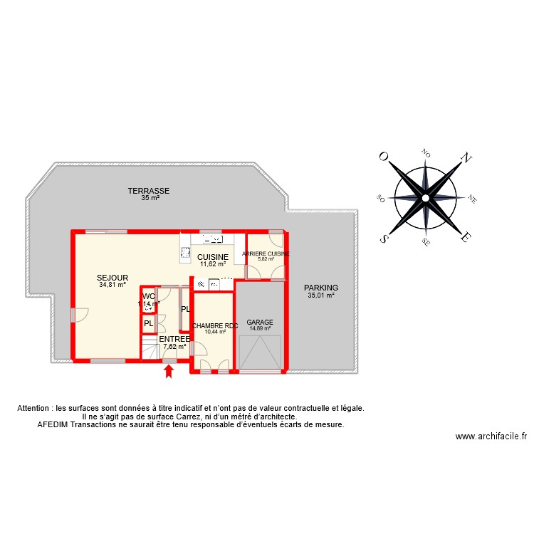 BI 11467 RDC PASCAL. Plan de 11 pièces et 188 m2