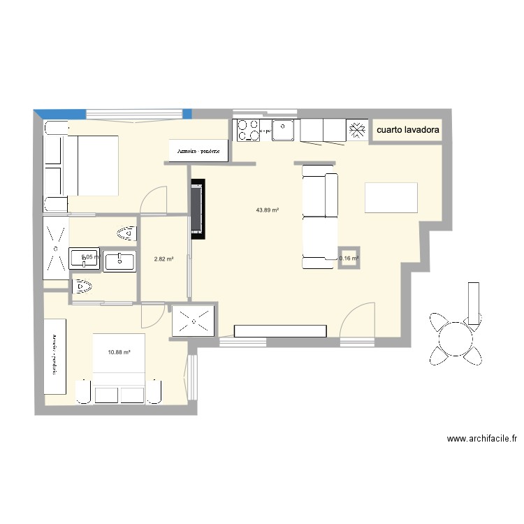 claudio Coello habitaciones y cocina. Plan de 0 pièce et 0 m2