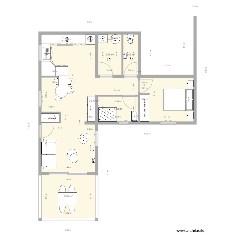 claude sous sol. Plan de 0 pièce et 0 m2