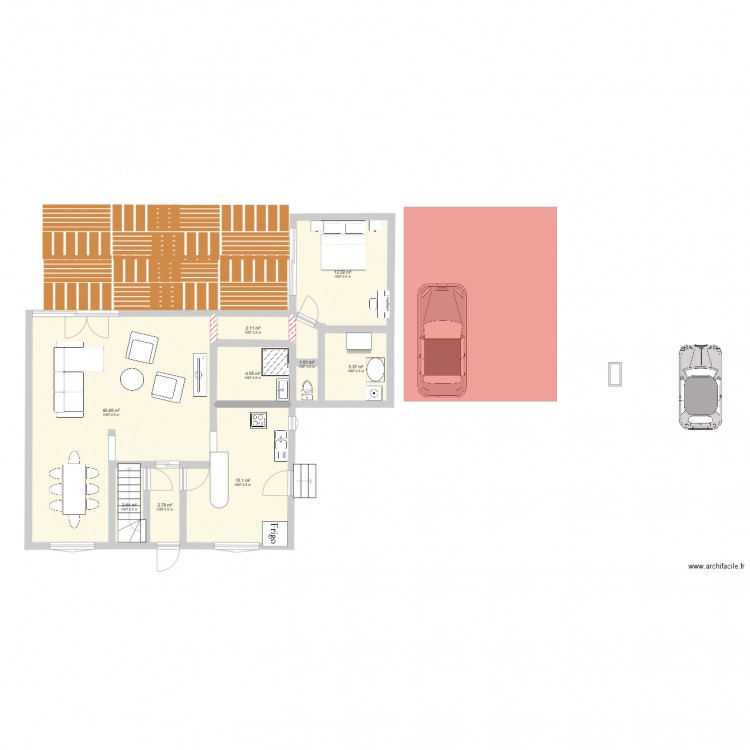 extension garage 2. Plan de 0 pièce et 0 m2