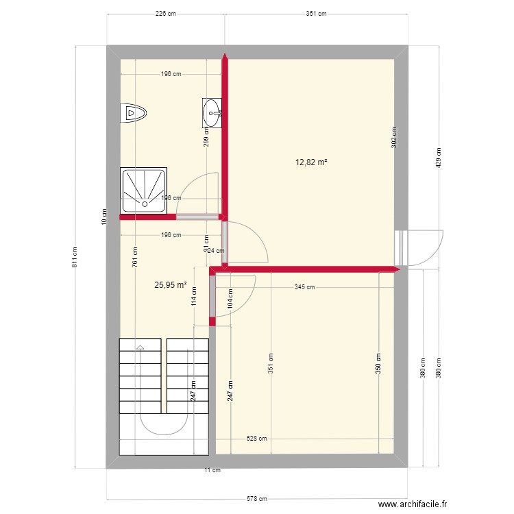 2eme étage. Plan de 0 pièce et 0 m2