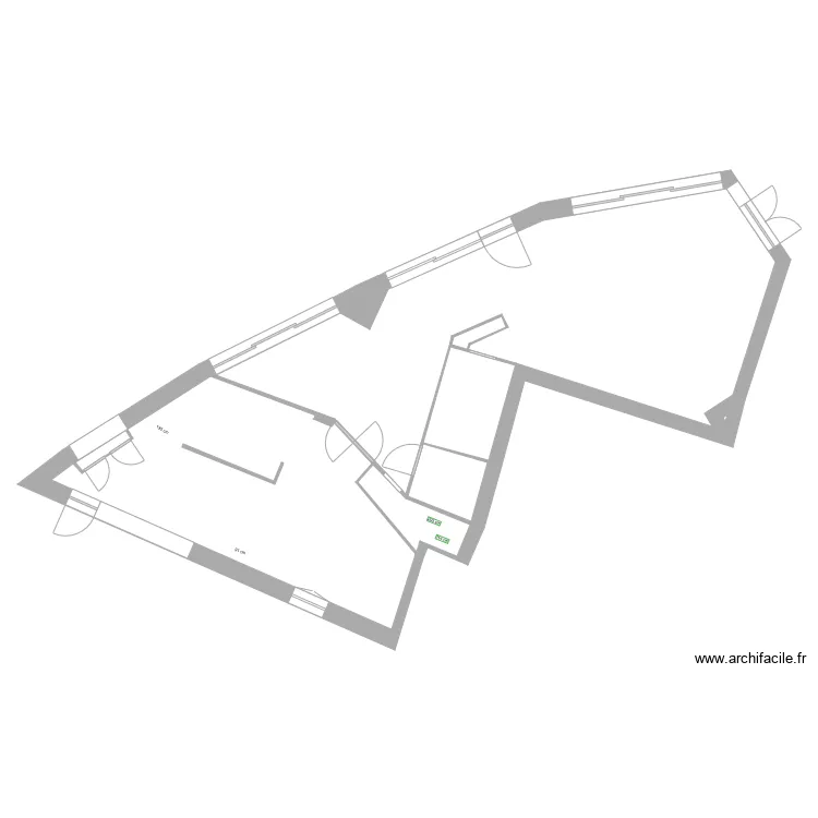 RDC APRES TRAVAUX SANS COTE. Plan de 