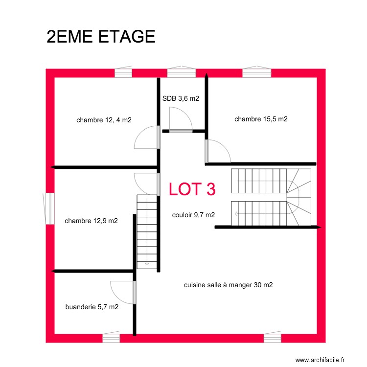 BAGDEKIAN 2eme étage. Plan de 0 pièce et 0 m2