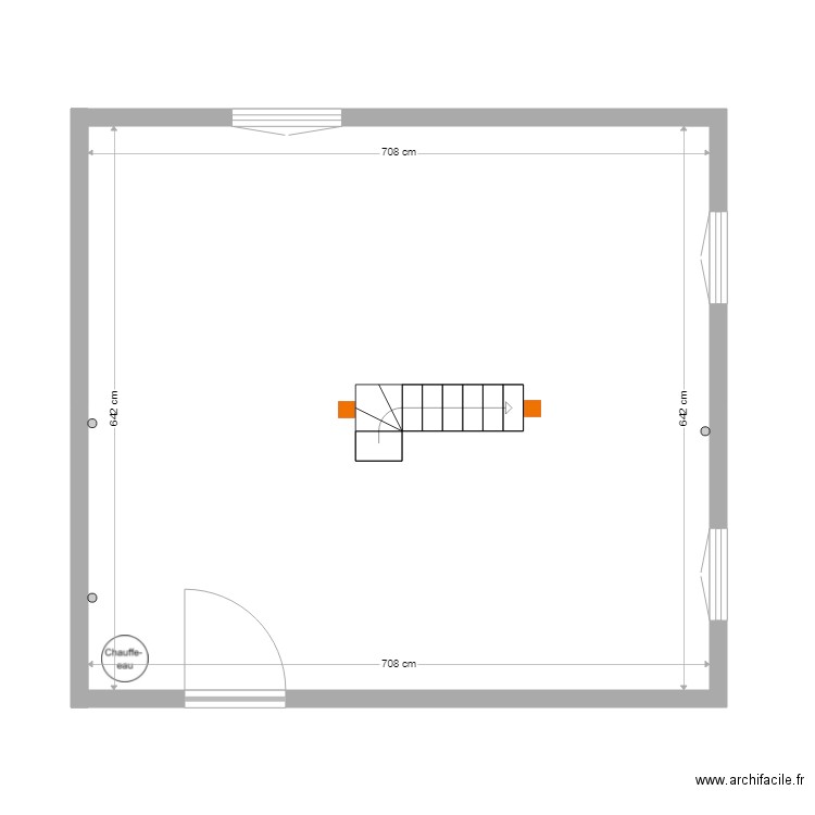 Rez de Jardin Novembre 2021. Plan de 1 pièce et 45 m2