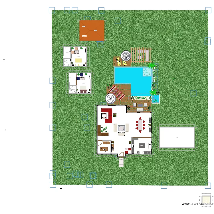 Villa duplex Tiassale. Plan de 