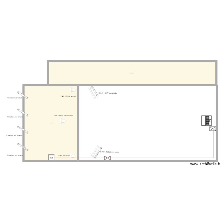 st germain. Plan de 2 pièces et 199 m2