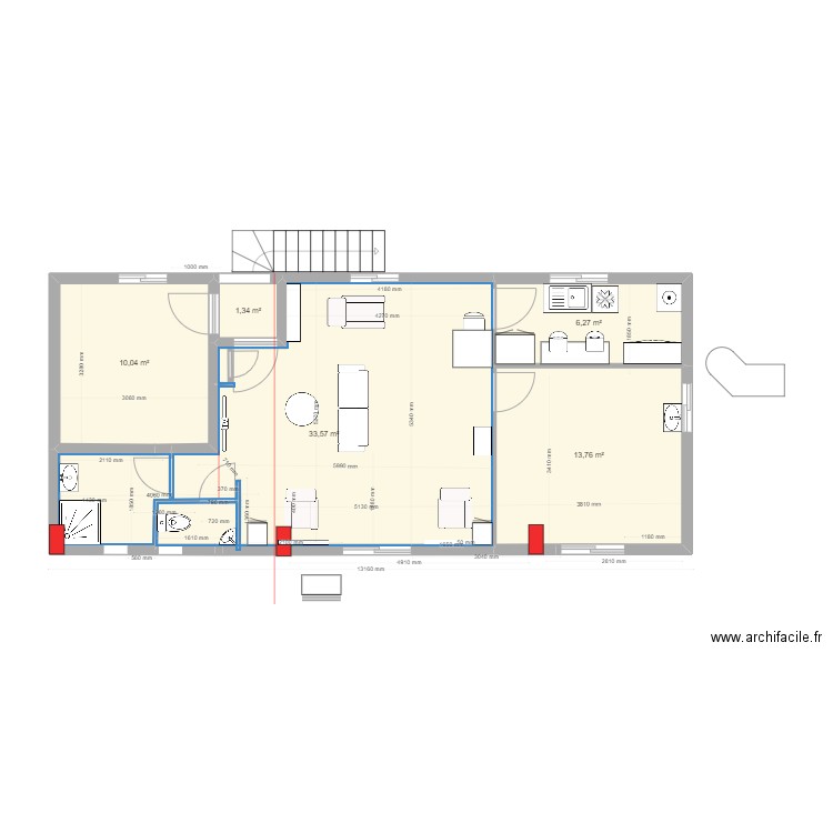 Salon version 70. Plan de 0 pièce et 0 m2