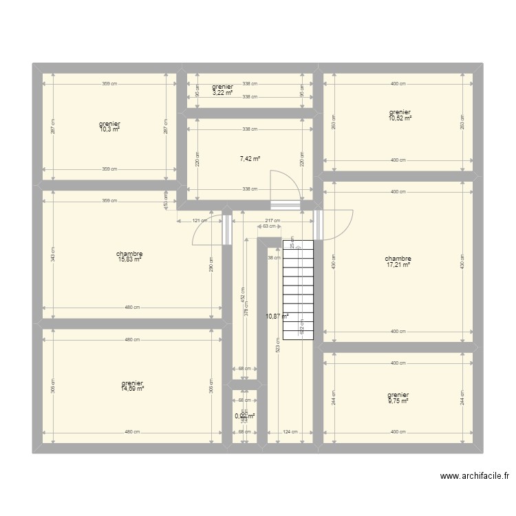 et loyers 1. Plan de 10 pièces et 101 m2