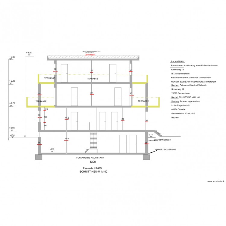 Wallasch  COUPE  N4. Plan de 0 pièce et 0 m2