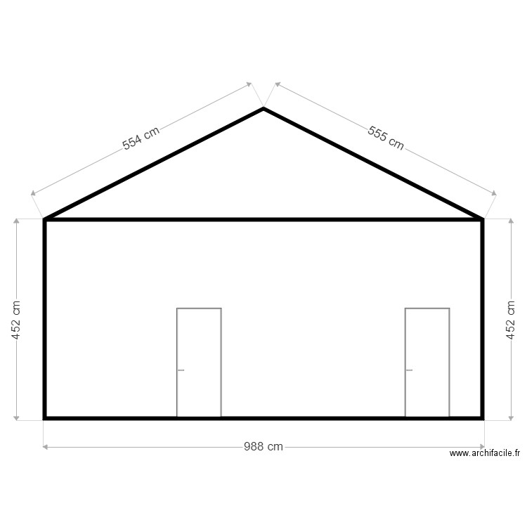 facade. Plan de 0 pièce et 0 m2