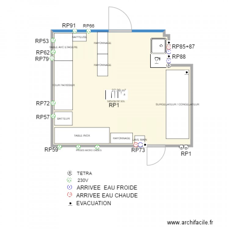 LECLERC LABO PATISSERIE. Plan de 0 pièce et 0 m2