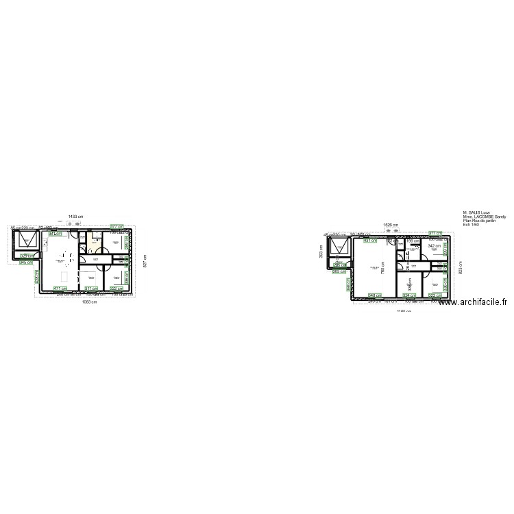 plan Sandy et luca . Plan de 28 pièces et 195 m2
