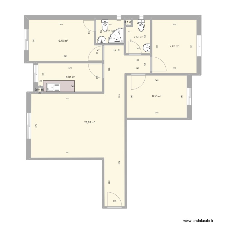 PLAN MAISON MODIFS. Plan de 0 pièce et 0 m2