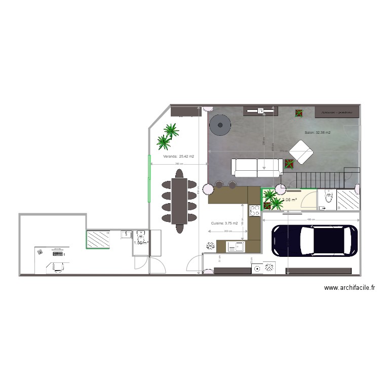 Projet Chapelle RdC 2eme version. Plan de 0 pièce et 0 m2