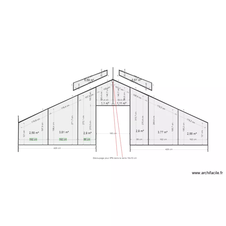 VERIERE GLARNER. Plan de 