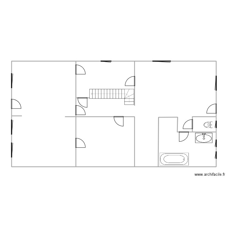 roger rez. Plan de 5 pièces et 156 m2