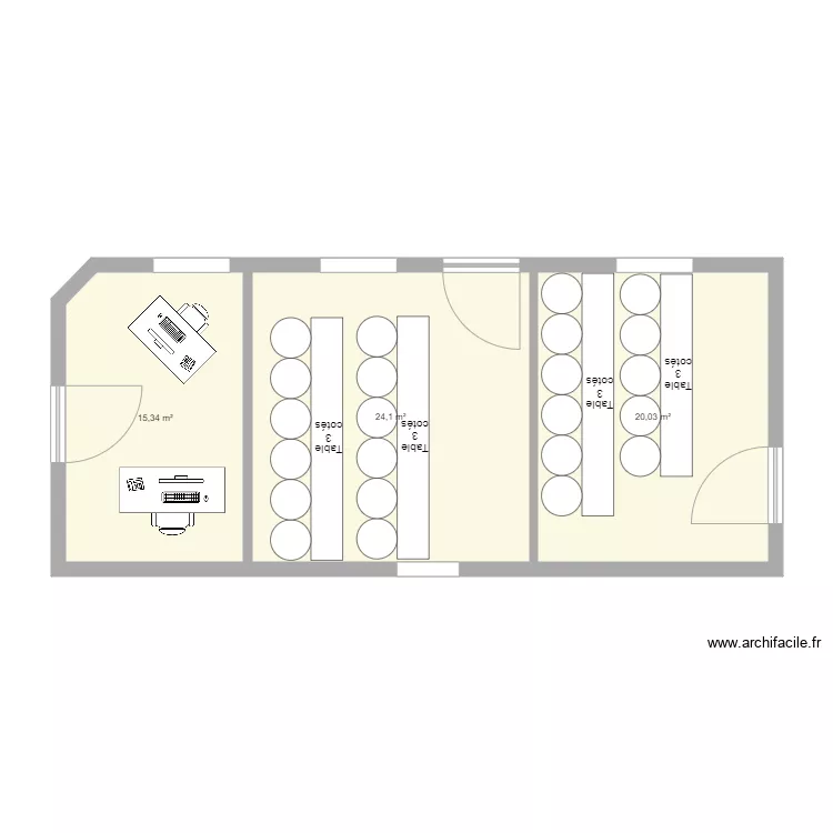enclos extension meubl&eacute;. Plan de 